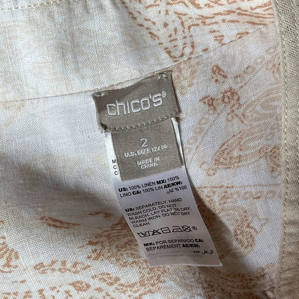 Chico’s Reversible Linen Jacket, New, 2/L - Picture 7 of 7